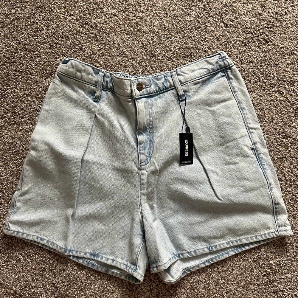 Express Light Blue Jean Shorts